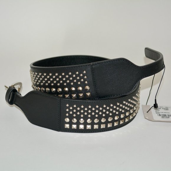 NWT AUTHENTIC GUCCI LEATHER STUDDED WAIST BELT - Picture 2 of 9